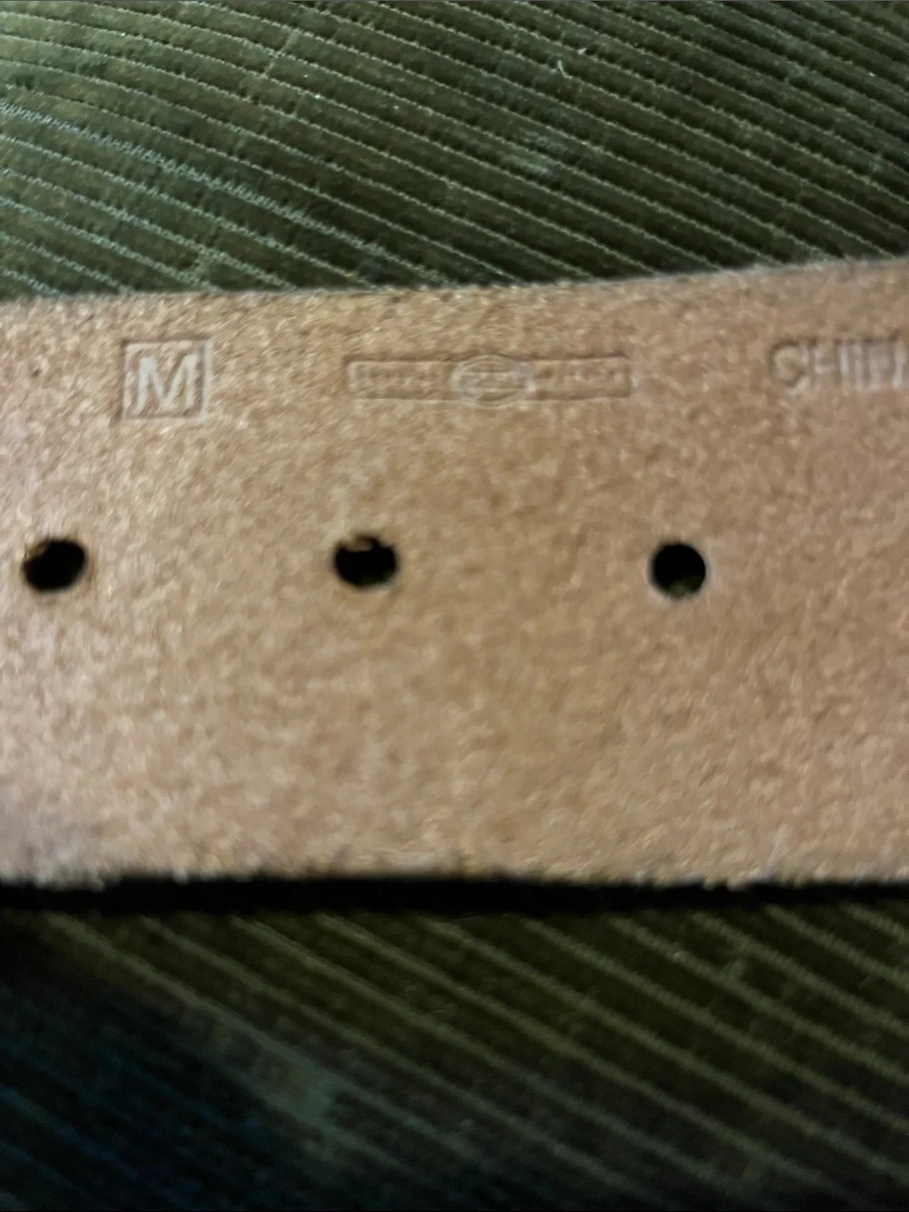 Fossil Tooled Chain Woven Belt Brown Leather Western Wide 2.75
